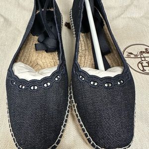Hermes Denim Espadrille 38